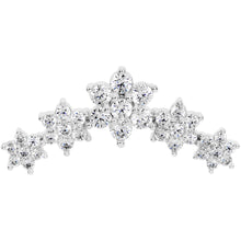 Load image into Gallery viewer, 16G 5/16 Clear CZ Gem Floral Internal Thread Labret
