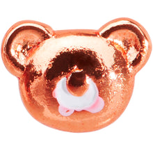 Load image into Gallery viewer, 18G 5/16 Rose Gold Tone Tiny Teddy Bear L Shaped Nose Ring

