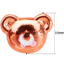 Load image into Gallery viewer, 18G 5/16 Rose Gold Tone Tiny Teddy Bear L Shaped Nose Ring
