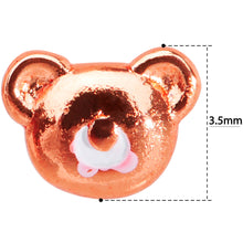Load image into Gallery viewer, 22G 5/16 Rose Gold Tone Tiny Teddy Bear L Shaped Nose Ring
