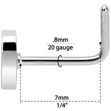 Load image into Gallery viewer, 20G 5/16 Red Yellow Blue Pansexual Pride Heart L Shaped Nose Ring
