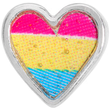 Load image into Gallery viewer, 20G 5/16 Red Yellow Blue Pansexual Pride Heart Nose Bone
