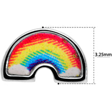 Load image into Gallery viewer, 20G 5/16 Red Yellow Blue Pride Rainbow Nose Bone
