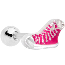 Load image into Gallery viewer, 16G 1/4 Pink High Top Sneaker Cartilage Tragus Earring
