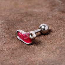 Load image into Gallery viewer, 16G 1/4 Pink High Top Sneaker Cartilage Tragus Earring

