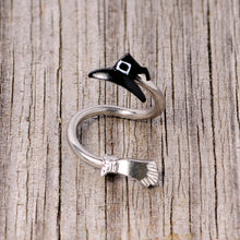 Load image into Gallery viewer, Hat and Broom Im a Witch Kit Halloween Spiral Twister Belly Ring
