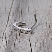 Load image into Gallery viewer, 20G 5/16  Steel Dainty Dots Faux Hoop L Shaped Nose Ring
