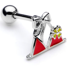 Load image into Gallery viewer, 16G 1/4 Red Itty Bitty Bikini Cartilage Tragus Earring
