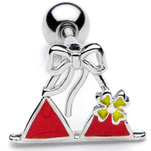 Load image into Gallery viewer, 16G 1/4 Red Itty Bitty Bikini Cartilage Tragus Earring

