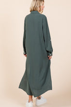 Load image into Gallery viewer, Airflow V-Neck Long Sleeve Button Down Maxi Dress For Women, Casual, Elegant and Versatile Maxi Dress with Button Detail and Slit for Effortless Style
