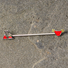 Load image into Gallery viewer, 14G Red Itty Bitty Bikini Industrial Barbell 38mm
