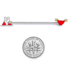 Load image into Gallery viewer, 14G Red Itty Bitty Bikini Industrial Barbell 38mm
