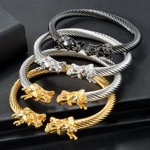 Load image into Gallery viewer, Double Dragon Copper Bracelet – Rock &amp; Hip-Hop Style, Unisex
