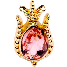 Load image into Gallery viewer, 16G 5/16 Pink Gem Gold Tone Tulip Flower Labret Monroe Tragus
