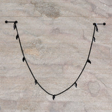 Load image into Gallery viewer, 14G 5/8 Black Gem Black Autumn Leaves Dangle Nipple Chain
