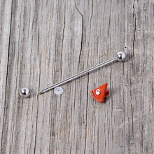 Load image into Gallery viewer, 14G Pumpkin Pie Thanksgiving Industrial Barbell 38mm
