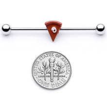 Load image into Gallery viewer, 14G Pumpkin Pie Thanksgiving Industrial Barbell 38mm
