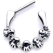 Load image into Gallery viewer, 16G 5/16 Gathering of Ghosts Halloween Septum Clicker
