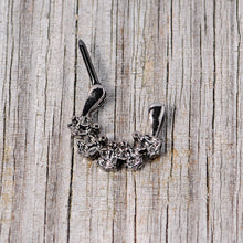 Load image into Gallery viewer, 16G 5/16 Black Scary Skeletons Halloween Septum Clicker
