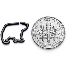 Load image into Gallery viewer, 16G 5/16 Black Polar Bear Closure Ring
