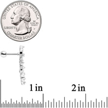 Load image into Gallery viewer, 16G 1/4 Clear CZ Gem Butterflies Left Ear Cartilage Tragus
