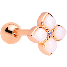 Load image into Gallery viewer, 16G 1/4 Clear Gem Rose Gold Tone Renaissance Cartilage Tragus
