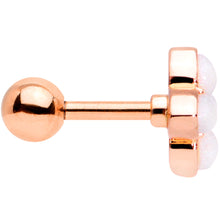 Load image into Gallery viewer, 16G 1/4 Clear Gem Rose Gold Tone Renaissance Cartilage Tragus
