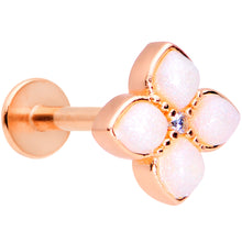 Load image into Gallery viewer, 16G 5/16 Clear Gem Rose Gold Tone Ren Fair Labret Monroe Tragus
