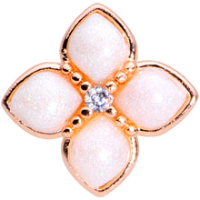 Load image into Gallery viewer, 16G 5/16 Clear Gem Rose Gold Tone Ren Fair Labret Monroe Tragus
