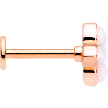 Load image into Gallery viewer, 16G 5/16 Clear Gem Rose Gold Tone Ren Fair Labret Monroe Tragus
