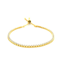 Load image into Gallery viewer, Adjustable Tennis Style Bracelet with Cubic Zirconia in Sterling Silver
