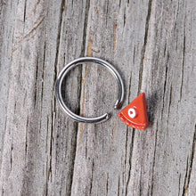 Load image into Gallery viewer, 16G 3/8 Brown Pumpkin Pie Thanksgiving Holiday BCR Captive Ring
