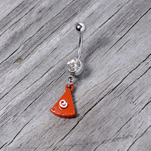 Load image into Gallery viewer, Clear Gem Pumpkin Pie Holiday Thanksgiving Dangle Belly Ring
