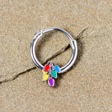 Load image into Gallery viewer, 16G 3/8 Christmas Lights Holiday Septum Clicker
