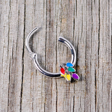 Load image into Gallery viewer, 16G 3/8 Christmas Lights Holiday Septum Clicker
