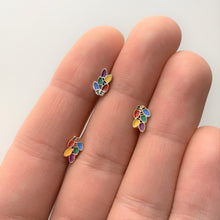 Load image into Gallery viewer, 16G 1/4 Christmas Lights Holiday Cartilage Tragus
