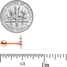 Load image into Gallery viewer, 16G 1/4 Rose Gold Tone Christmas Lights Holiday Cartilage Tragus
