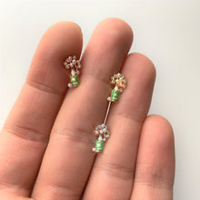 Load image into Gallery viewer, 16G 1/4 Clear Gem Champagne Cartilage Tragus
