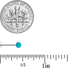 Load image into Gallery viewer, 16G 5/16 Blue Green Grey Matte Labret Monroe Tragus Set of 4
