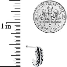 Load image into Gallery viewer, 20G 3/8 Steel Feather Faux Hoop Nose Bone
