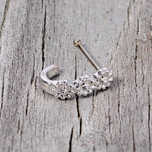 Load image into Gallery viewer, 20G 3/8 Steel Daisy Chain Flower Faux Hoop Nose Bone
