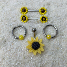 Load image into Gallery viewer, Stunning Sunflower Belly Ring
