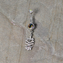 Load image into Gallery viewer, Vitrail Clear Gem Abstract Charm Dangle Belly Ring
