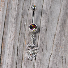 Load image into Gallery viewer, Vitrail Clear Gem Abstract Charm Dangle Belly Ring
