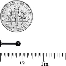 Load image into Gallery viewer, 16G 5/16 Clear CZ Gem Bioplast Black Labret Tragus Set of 3
