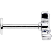 Load image into Gallery viewer, 16G 5/16 Clear CZ Gem Elegant Cat Labret Monroe Tragus
