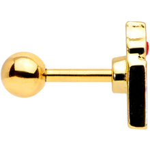 Load image into Gallery viewer, 16G 1/4 Gold Tone Holiday Candle Cartilage Tragus Earring
