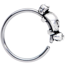 Load image into Gallery viewer, 20G 5/16 Clear Gem Outer Space Alien Nose Hoop
