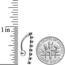 Load image into Gallery viewer, Clear CZ Gem Band of Beauty Top Mount Belly Ring
