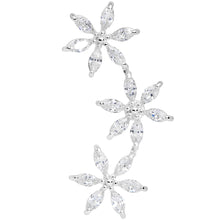 Load image into Gallery viewer, 16G 1/4 Clear CZ Gem Tri Flower Cartilage
